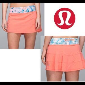 Lululemon Pace Rival Skirt II *4-way Stretch Plum Peach / Blushed Illusion